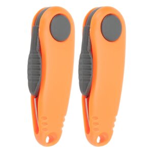 Mini Badminton Line Scissors, Folding Outdoor Fishing Line Cutter ABS Carbon Steel 2pcs for Camping (Orange)