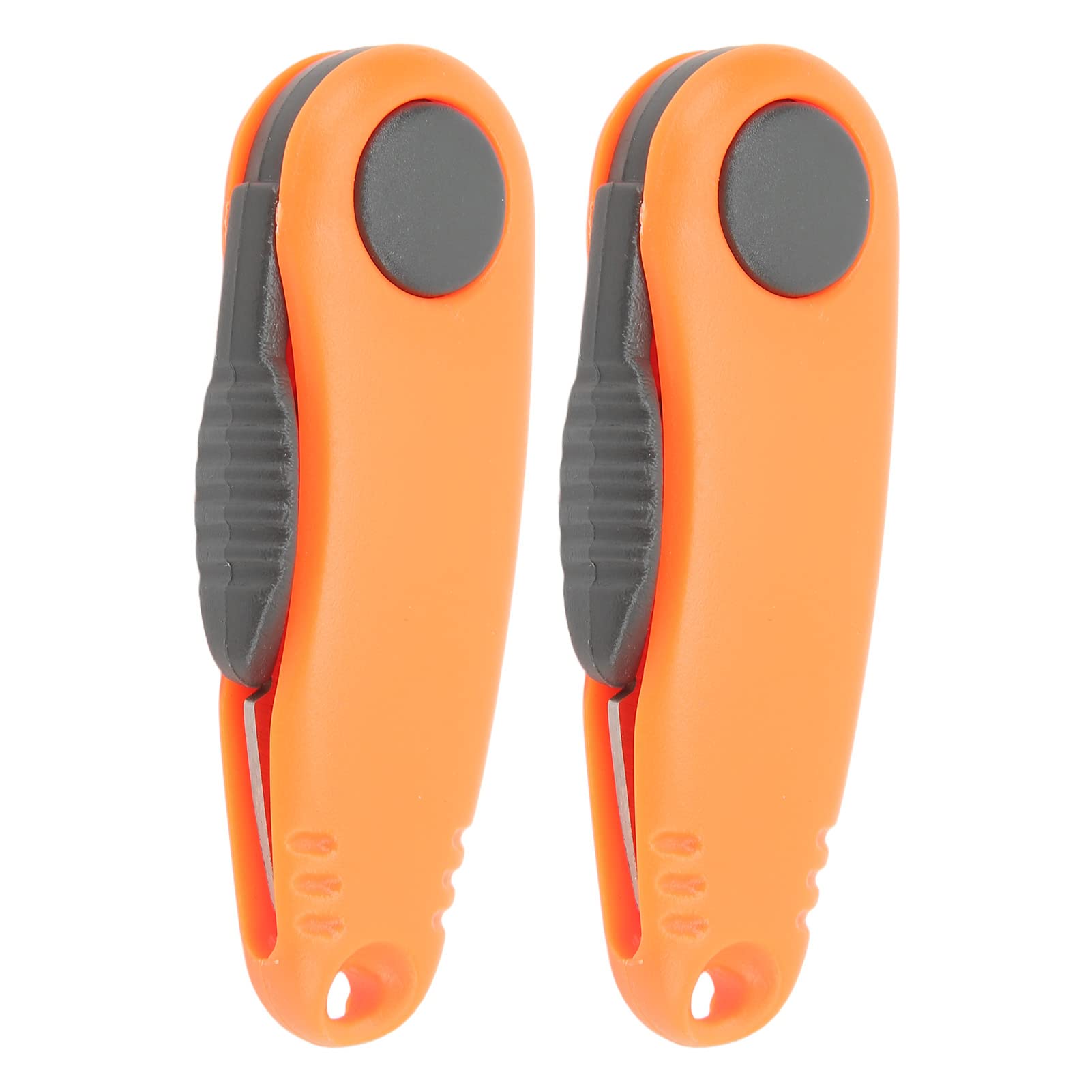 Mini Badminton Line Scissors, Folding Outdoor Fishing Line Cutter ABS Carbon Steel 2pcs for Camping (Orange)