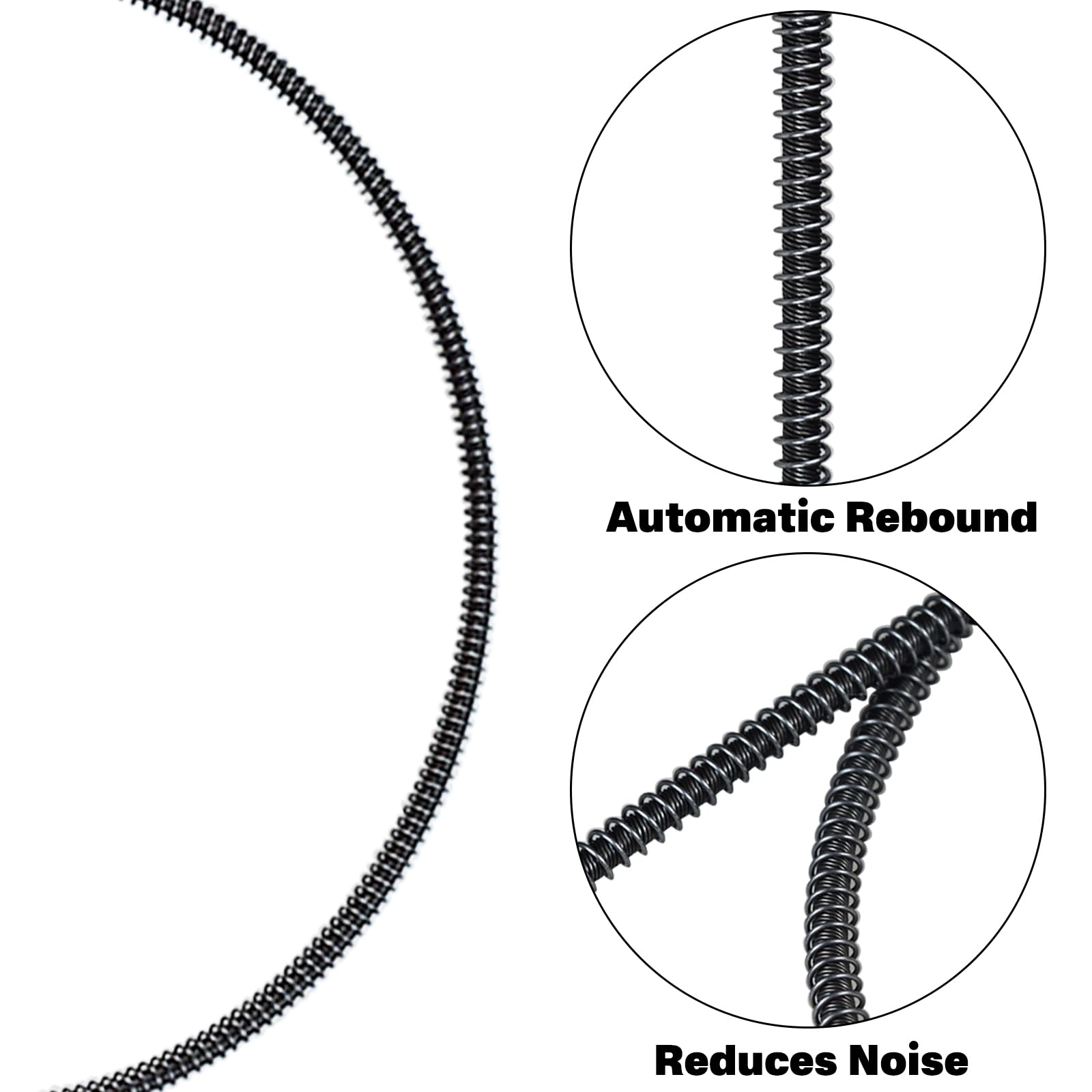 CTISMICE Inner Flex Shaft Cable, 2pcs Internal Flexible Shaft Core Attachment with Spring for Hanging Grinder Power Carver Rotary Tool Replacement Accessories