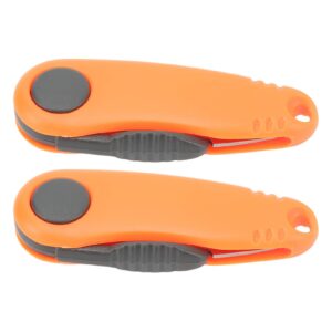 Mini Badminton Line Scissors, Folding Outdoor Fishing Line Cutter ABS Carbon Steel 2pcs for Camping (Orange)