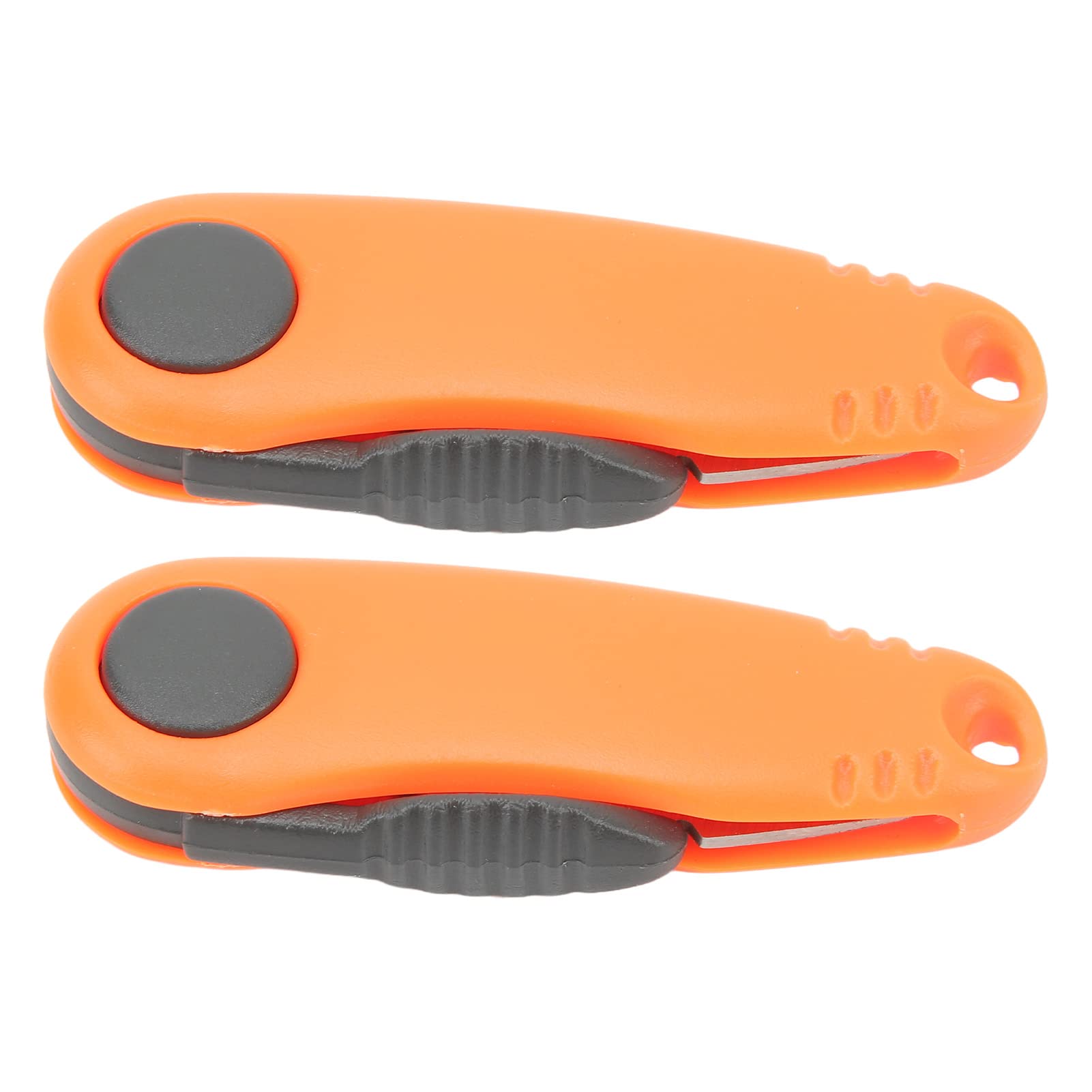 Mini Badminton Line Scissors, Folding Outdoor Fishing Line Cutter ABS Carbon Steel 2pcs for Camping (Orange)