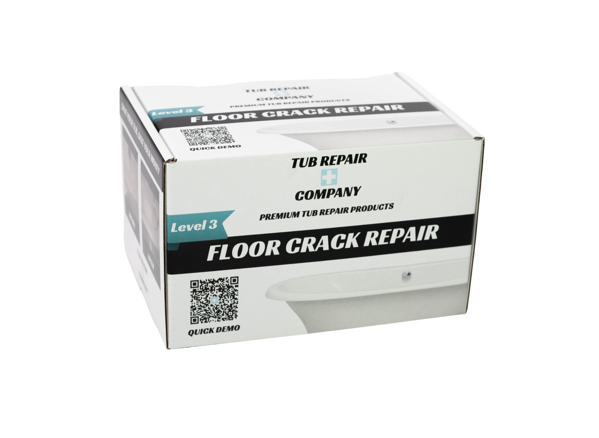 Tub Repair Kit for Floor Cracks with Color Match, Strong Fiberglass Repair kit, Seamless Weight Bearing Repairs Floor Cracks