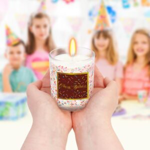 Happy Birthday Candle - Sprinkles Candle Happy Birthday Gifts for Women - 7oz Vanilla Scented Candle Happy Birthday Gifts for her/Friends（Coffee