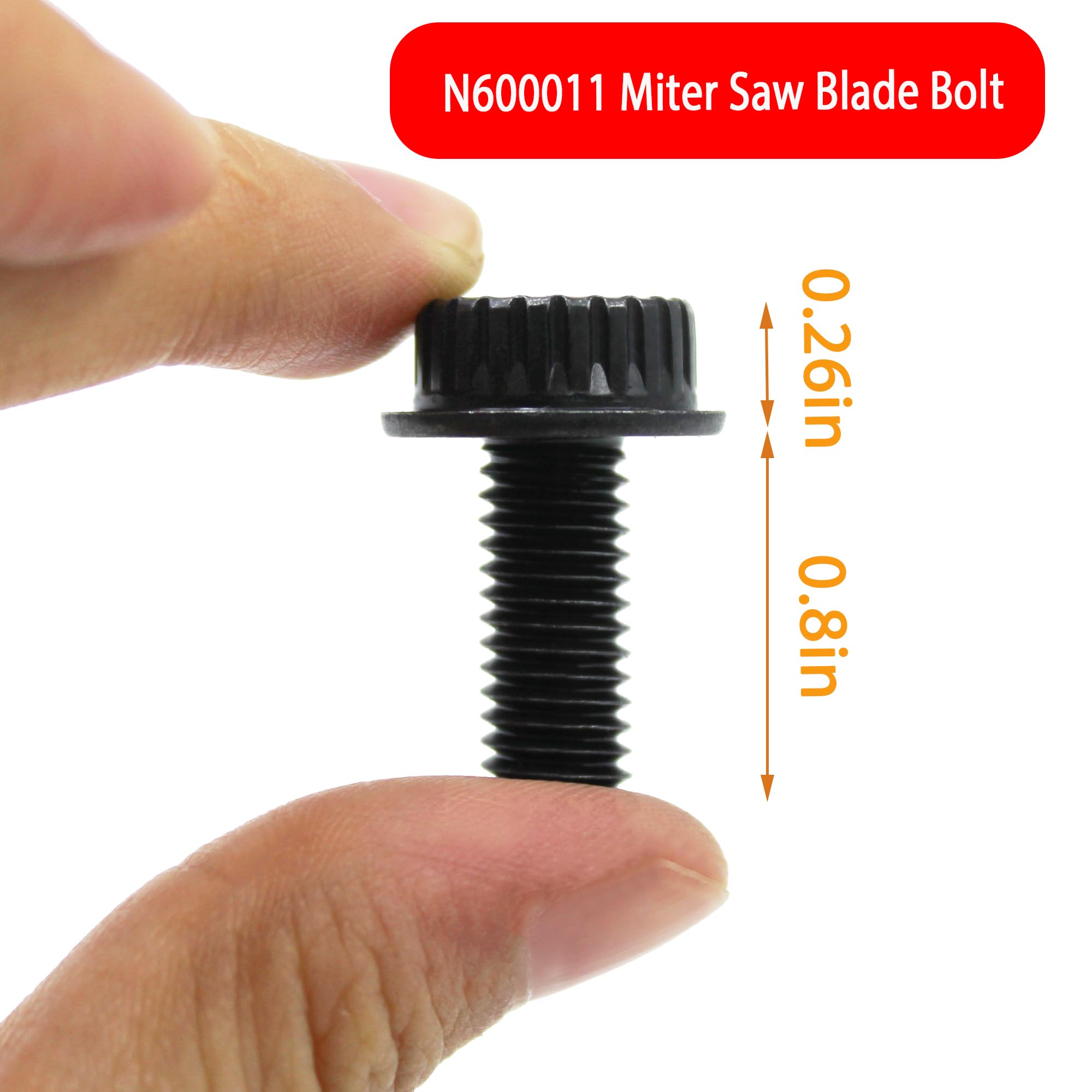 N600011 Miter Saw Blade Bolt Fits for DeWalt Miter Saw DWS716XPS DWS715 DWS779 DWS713 DCS361M1 DWS716 DWS780(2 Pcs)