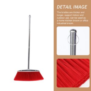 SOLUSTRE Angle Broom Steel Long Handle Broom Soft Bristles Broom Wide Sweeper Broom for Home Kitchen Office Yard Use