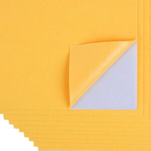 Ramya 10PCS Self Adhesive Felt Sheets Size 7.8"X 11.8"(20cm X 30cm),Suitable for Decoration of Different DIY Handicraft Projects, Holiday Gift Boxes, Storage Boxes, and Drawers (Orange)