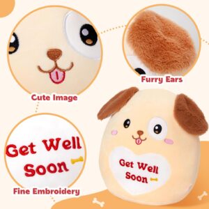 WEWILL 12’’ Get Well Soon Puppy Soft Plush Pillow Cute Get Well Dog Stuffed Animal Toy Gifts for Toddler Kids Boys Girls