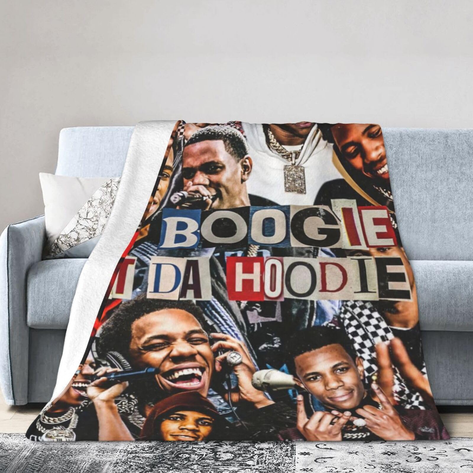 Fleece A Boogie Rapper wit da Hoodie Blankets Lightweight Washable Warm Blanket Plush Air Conditioned Throw Blankets for Teen Couch Bed Sofa Living Room 50"x40"