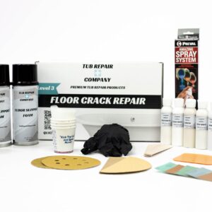 Tub Repair Kit for Floor Cracks with Color Match, Strong Fiberglass Repair kit, Seamless Weight Bearing Repairs Floor Cracks