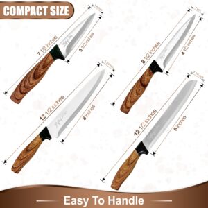 Lefty’s Left Handed Knives Set of 4 - Paring Steak Chef and Bread knife - Extra Sharp - Great for Cutting, General Purpose, Kitchen - Gifts for Left-Handed People, Lefty, Adults, Chef, Cook and Women