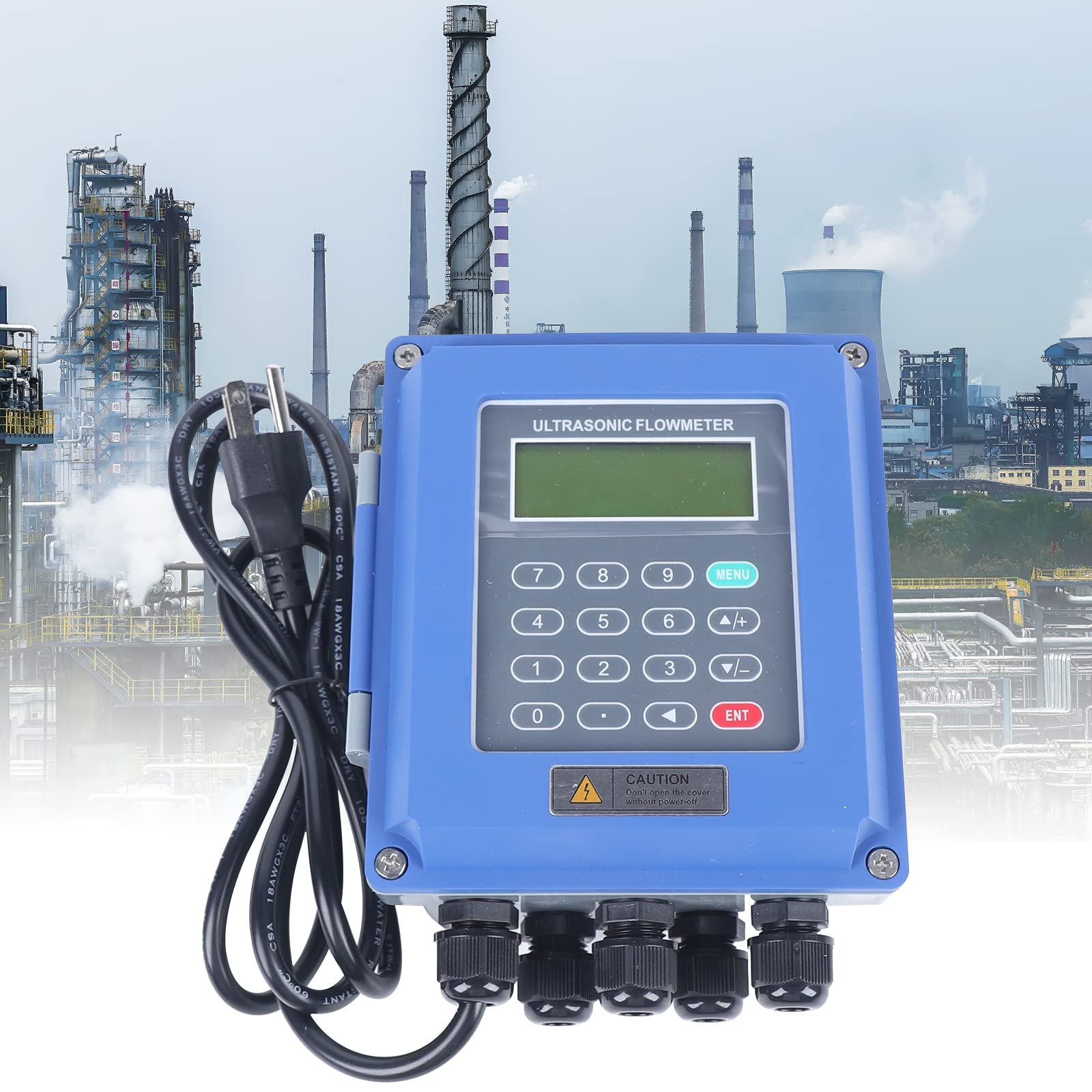 TUF-2000B DN20~DN700mm Portable Ultrasonic Flow Meter,Fixed Clamp Digital Liquid Flowmeter IP67 Protection with TM-1 & TS-2 Transducers