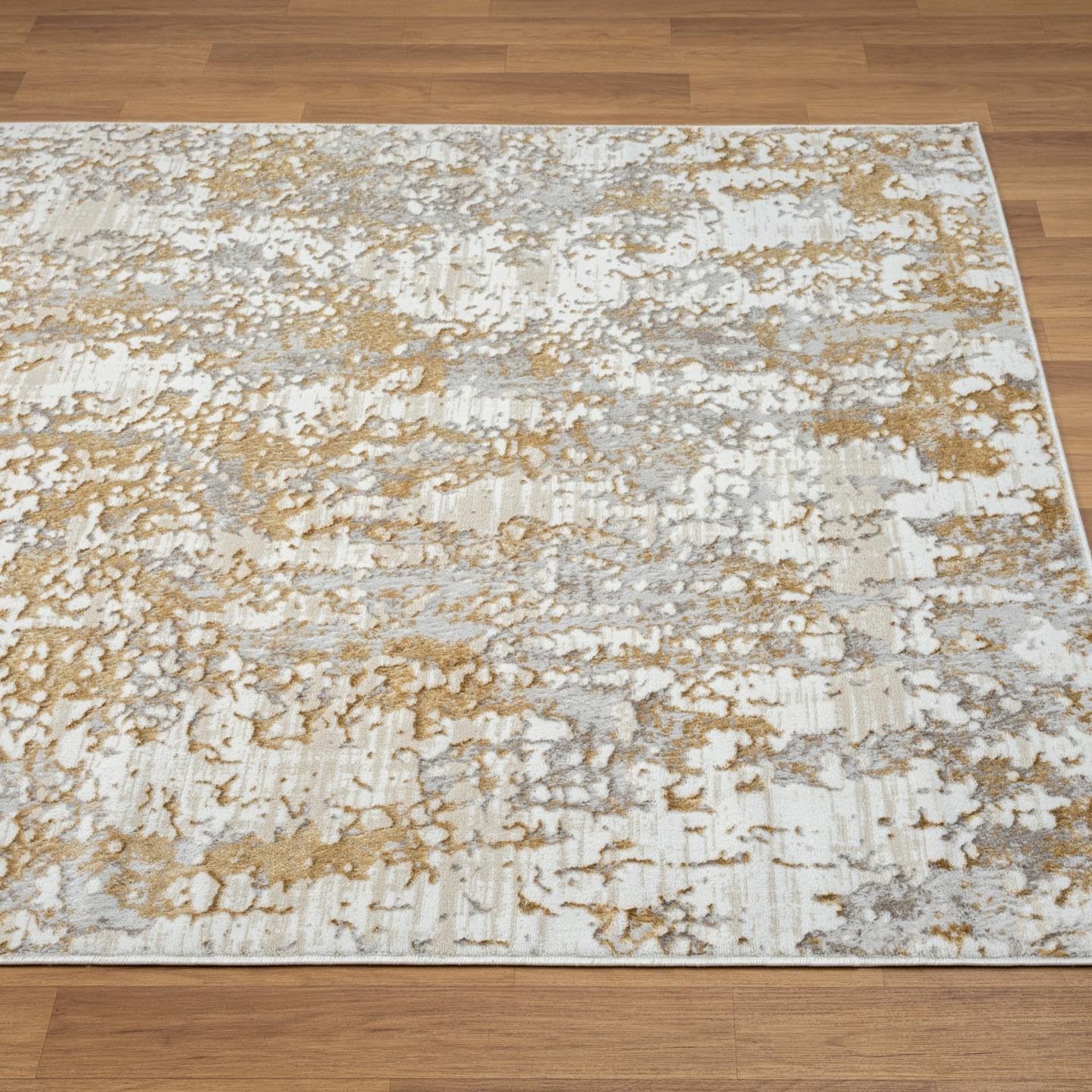 LUXE WEAVERS Modern Abstract Textured Patterned Area Rug,Gold,8'X10'