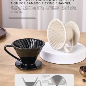 SCULPRIV V60 Coffee Filter: A simple and delicate single-cup brewing device. Comes with 40 V60 filter papers. Ideal for use in offices and apartments, and also suitable as a new job gift.