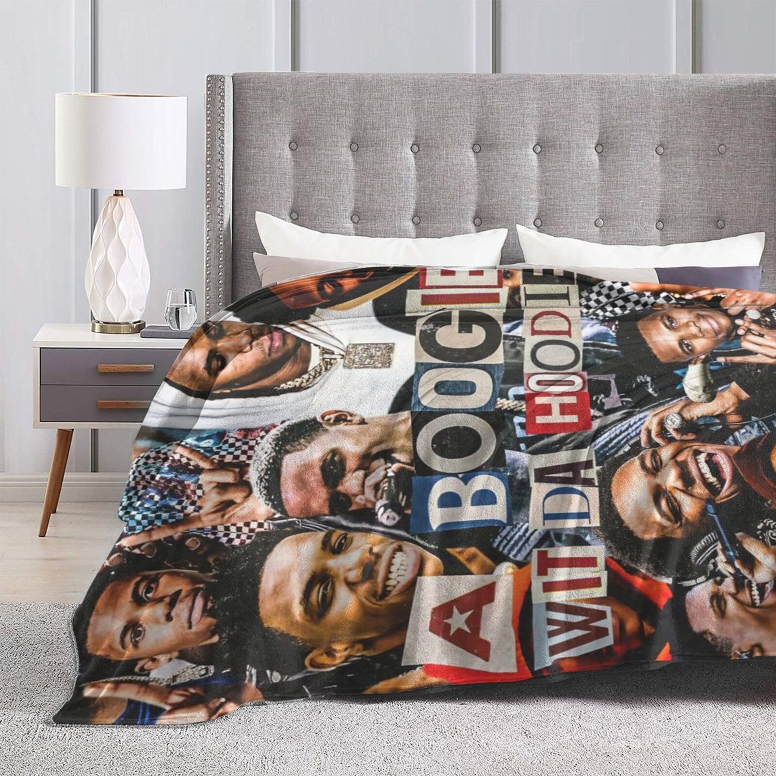 Fleece A Boogie Rapper wit da Hoodie Blankets Lightweight Washable Warm Blanket Plush Air Conditioned Throw Blankets for Teen Couch Bed Sofa Living Room 50"x40"