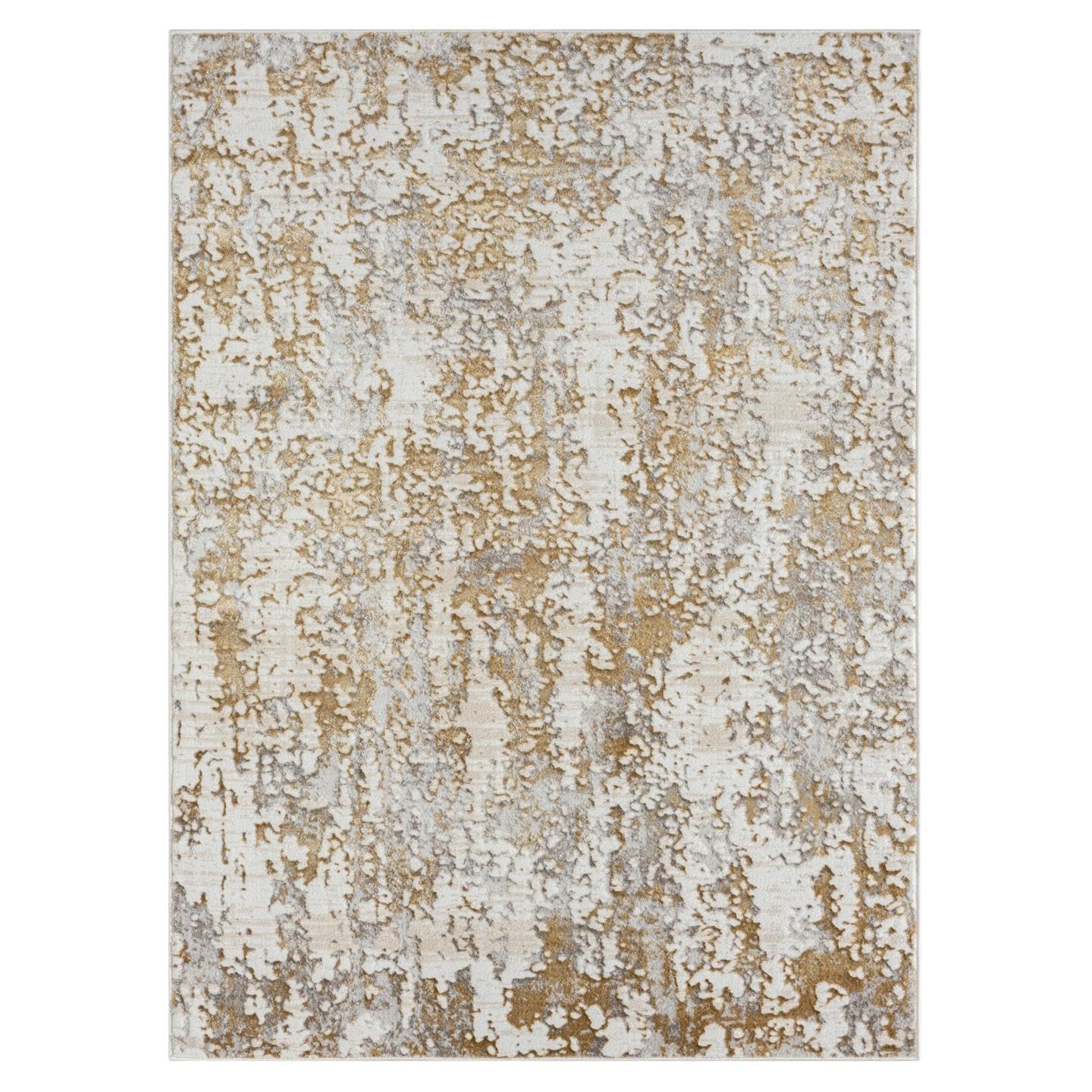 LUXE WEAVERS Modern Abstract Textured Patterned Area Rug,Gold,8'X10'