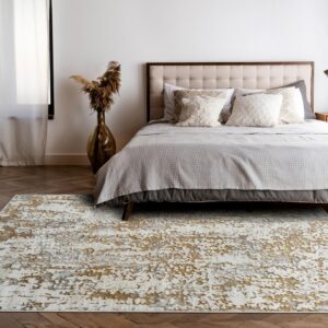 LUXE WEAVERS Modern Abstract Textured Patterned Area Rug,Gold,8'X10'