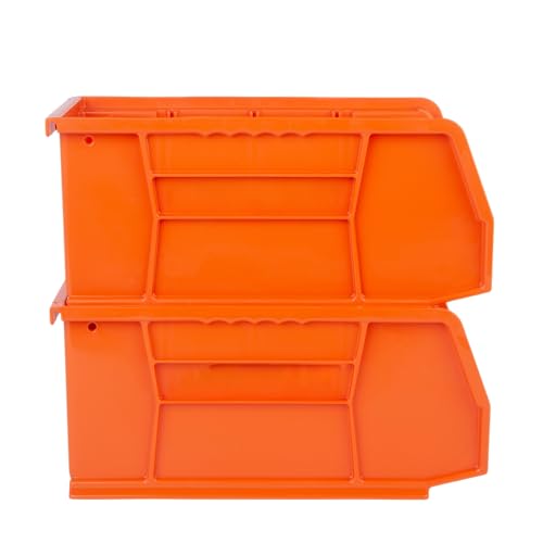 Hudson Exchange 11" x 5-1/2" x 5" (12 Pack) Plastic Stackable Storage Bin and Hanging Container, Orange