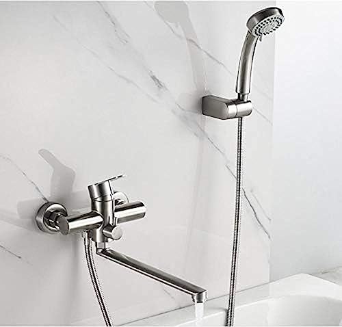 Kitchen Taps Bath Shower Faucets Set Bathtub Faucet Water Mixer Crane Tap With Hand Shower Stainless Steel Bathroom Faucets