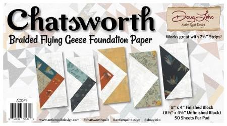 Antler Quilts Design Chatsworth Braided Flying Geese AQDP1 Foundation Paper