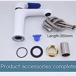 Kitchen Taps Bathroom Basin Sink Faucet Deck Mounted Bath Tap Cold and Hot Water Mixer Multi Color Handle Cover