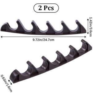 GORGECRAFT 2PCS 6 Positions Brown Plastic Adjustable Bracket 10" L x 1.4" W Outdoor Chaise Lounge Brackets Chair Replacement Parts Back Support for Patio Lawn Yard Furniture Back-Height Multi Position