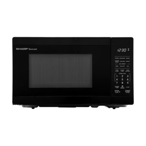 sharp smc0760kb compact oven with removable 10" carousel turntable, cubic feet, 700 watt countertop microwave, 0.7 cuft, black