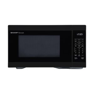 sharp smc1161kb oven with removable 12.4" carousel turntable, cubic feet, 1000 watt countertop microwave, 1.1 cuft, black