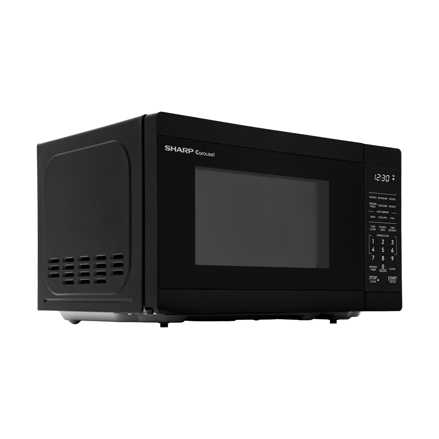 SHARP SMC0760KB Compact Oven with Removable 10" Carousel Turntable, Cubic Feet, 700 Watt Countertop Microwave, 0.7 CuFt, Black