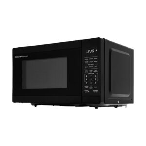 SHARP SMC0760KB Compact Oven with Removable 10" Carousel Turntable, Cubic Feet, 700 Watt Countertop Microwave, 0.7 CuFt, Black