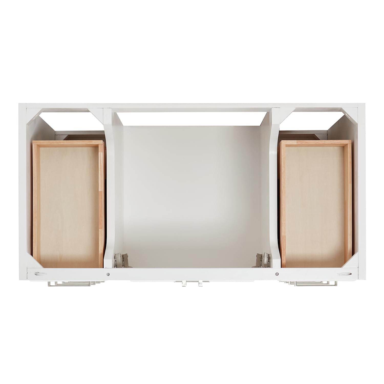 ARIEL Stafford 55 Inch Single Oval Sink Vanity with Carrara White Marble Countertop W/0.75" Edge in White