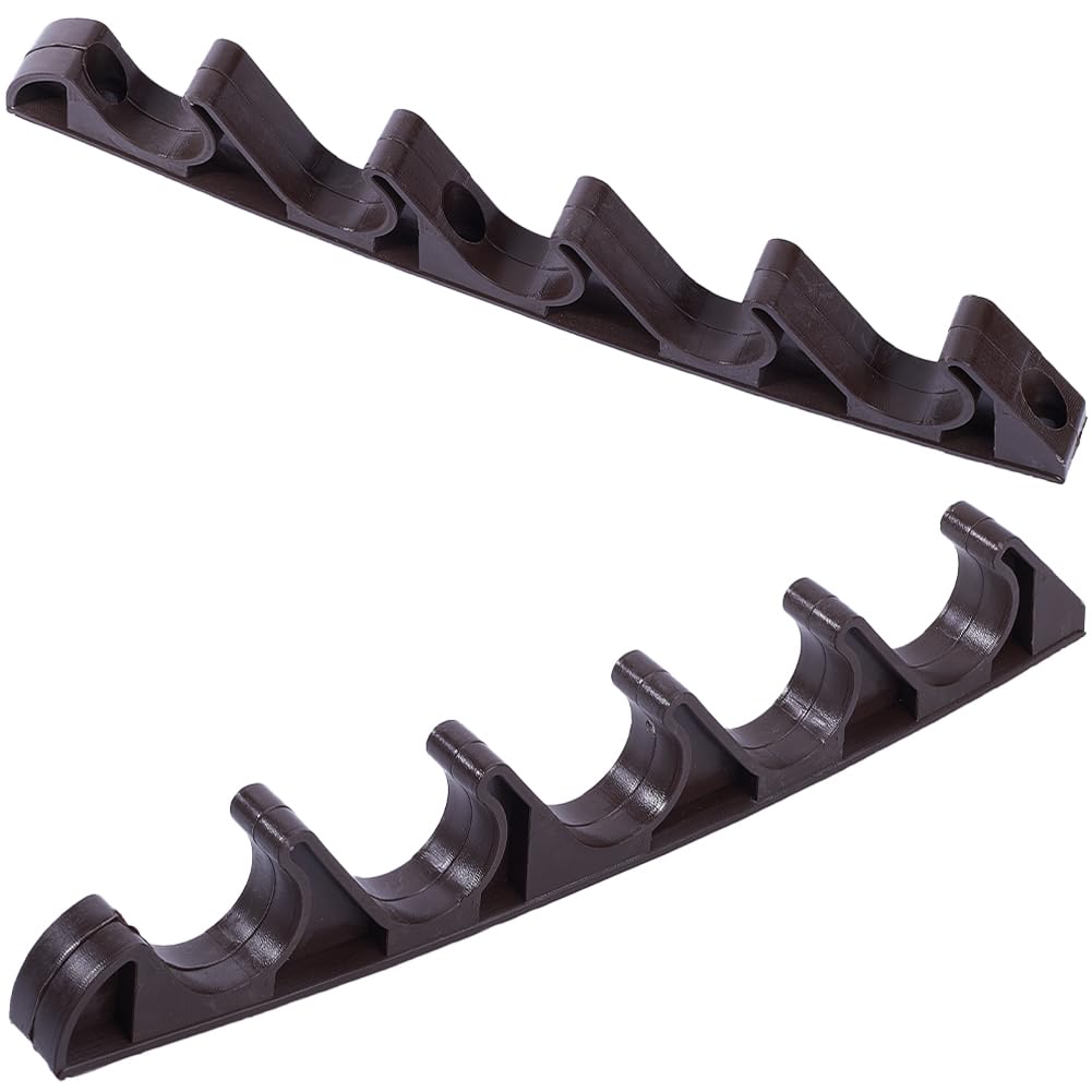 GORGECRAFT 2PCS 6 Positions Brown Plastic Adjustable Bracket 10" L x 1.4" W Outdoor Chaise Lounge Brackets Chair Replacement Parts Back Support for Patio Lawn Yard Furniture Back-Height Multi Position