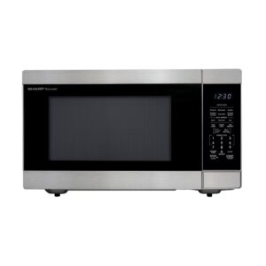 sharp smc2266ks oven with removable 16.5" carousel turntable, cubic feet, 1200 watt countertop microwave, 2.2 cuft, stainless steel