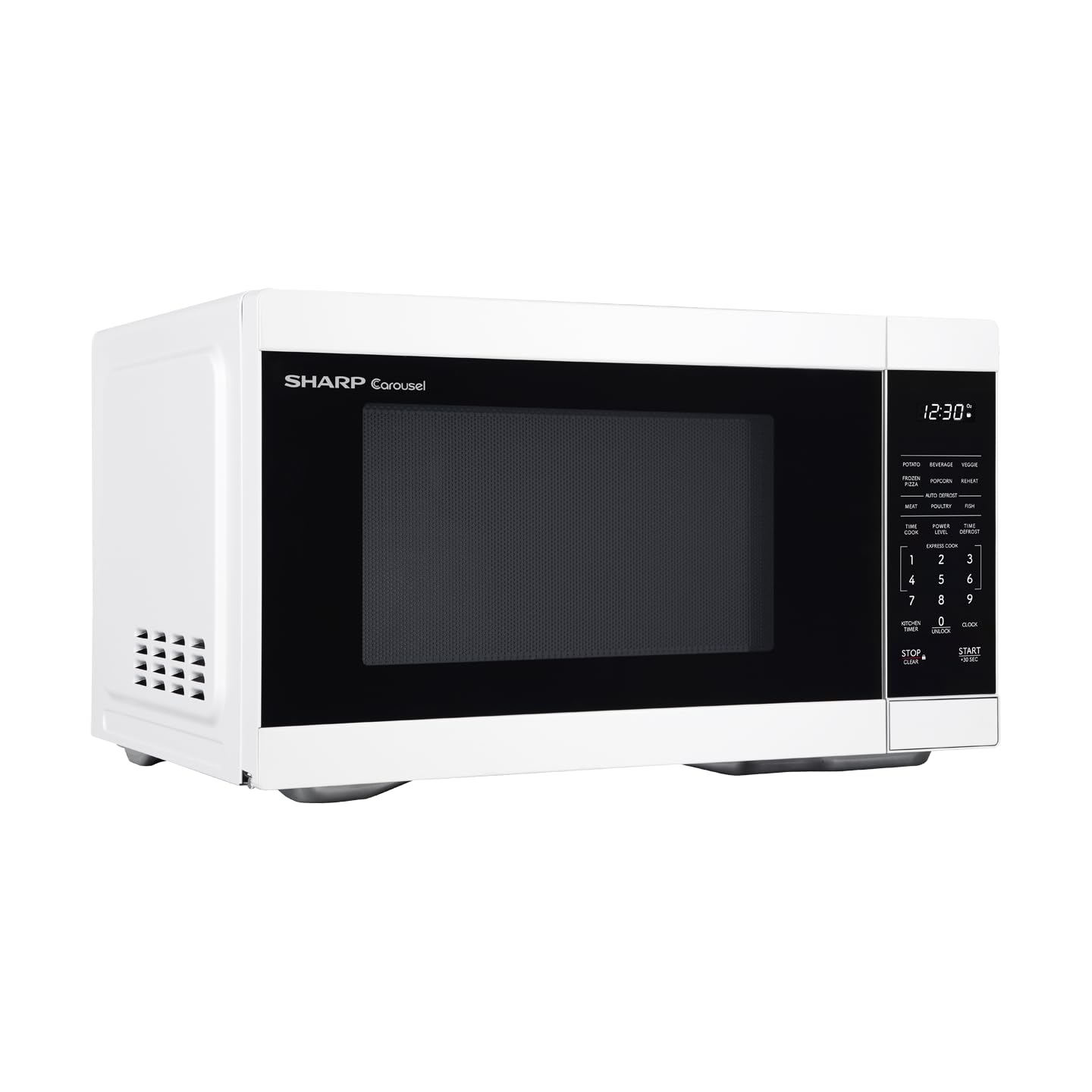 SHARP SMC1161KW Oven with Removable 12.4" Carousel Turntable, Cubic Feet, 1000 Watt Countertop Microwave, 1.1 CuFt, White