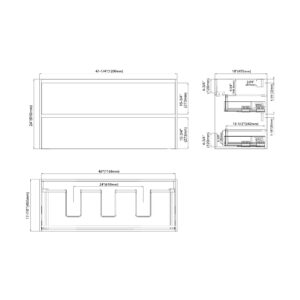 Dowell Series 004 Single Bathroom Vanity Set, 48", Matte Black