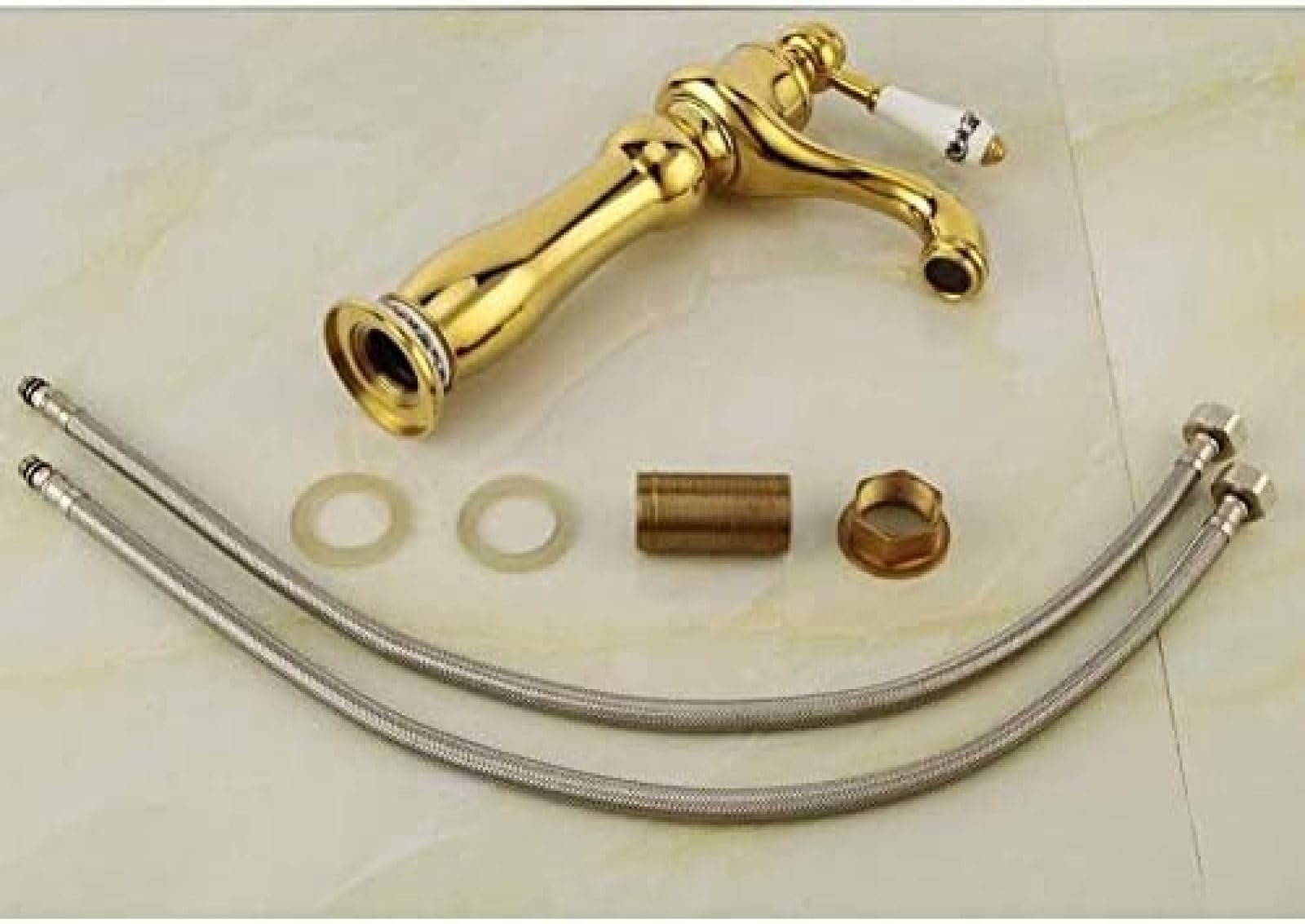 Kitchen Taps Basin Taps Gold Plating Copper Mixer Taps One-Hand Bath