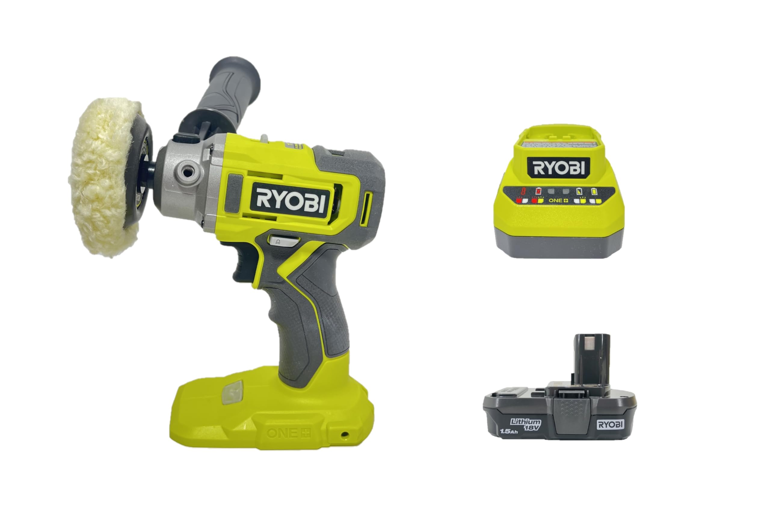 RYOBI 18V Cordless 3 in. Variable Speed Detail Polisher/Sander Kit with (1) Battery and Charger - Bulk Packaged