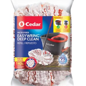 O-Cedar EasyWring Spin Mop Microfiber Refill & EasyWring Deep Clean Refill | 40% More Cleaning Power | Microfiber Mop Refill Compatible with O-Cedar EasyWring Spin Mop & Bucket System