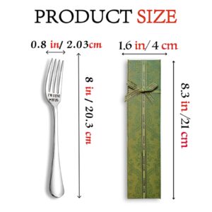 I'm Done 2025 Funny Stainless Steel Fork, Retirement Fork Gifts for Women Men Friends Coworker Leader, Colleague Boss, Birthday Valentine Christmas Graduation Ceremony Gift