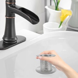 BLMHTWO 3pcs Bathtub Drain Cover, Bathroom Sink Strainer, Shower Floor Drain, Kitchen Sink Stopper, Hair Catcher Perfect for Kitchen Sink Bathtub Wash Basin Balcony Drain Hole(3 Sizes)