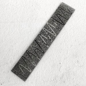 HAND FORGED DAMASCUS STEEL BILLET BAR FIRE PATTERN LIGHTNING 150x25x3mm