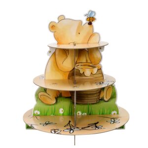 coroder winnie cupcake stand holder 3 tier party decorations winnie theme party supplies for baby shower birthday party