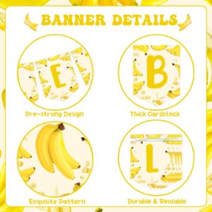 Banana Birthday Decorations Let's Go Bananas Banner Gold Banana Theme Garland for 1st Birthday Baby Shower Banana Fruit Themed Party