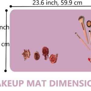 Makeup Mat for Vanity Top Protector, Cover Work Table Waterproof, Oilproof Dustproof Smooth and Soft, Purple 23.6"x11.8"from NemoHome