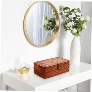 Luxshiny 3pcs Woven Storage Baskets with Lids Shelves Basket Organizer Pantry Organizer Baskets Storage Container Basket for Home(Brown)