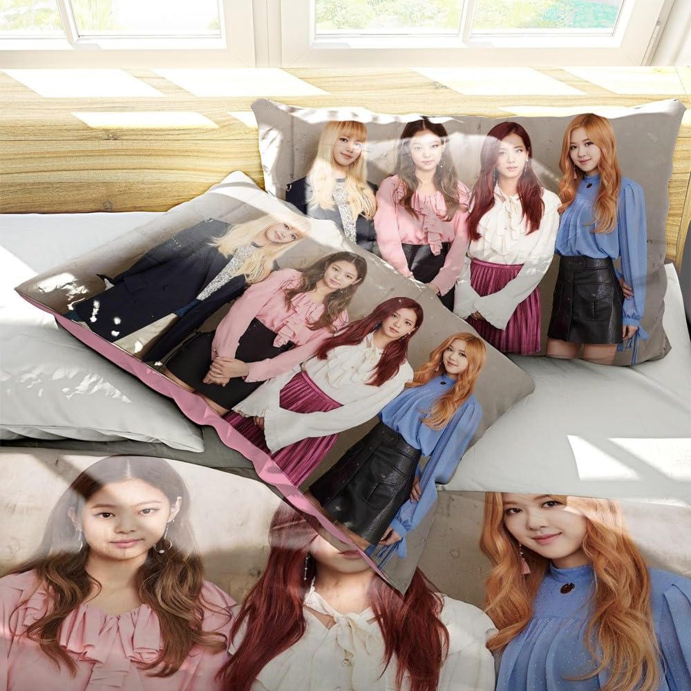 ZoikoM K-Pop Style 3-Pcs Bed Set - 1 Comforter Cover + 2 Pillowcases, Soft Microfiber, Trendy Teen Girls Bedding (3,Queen 90x90in + 20x30in)