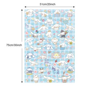 EYQQM Pack of 5 CINNAMOROLL Gift Wrapping Paper 20" x 30" Kraft Paper Sheets Quality Kitty Birthday Wrapping Paper Set for Kids, Party Storage Festive Decoration (Blue Puppy)