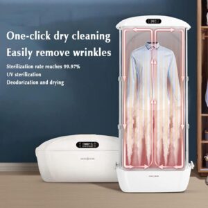 Electric Clothes Dryer, Automatic Ironing Machine, Portable Steam Drying Smart Machine, Ironing Clothes Folding Wrinkle Removal Machine with Remote Control, Foldable