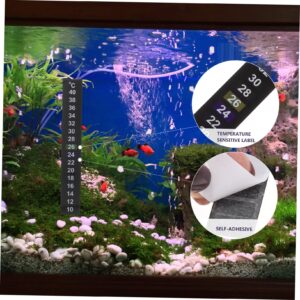 NOLITOY 40 Pcs Fish Tank Temperature Sticker Aquarium Temperature Meter Disposable Strips Stick on Sticker for Temperature Fever Forehead Body Temperature Sticker Wine Bottle Paper Brew