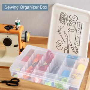 Cqhxvw Bead Organizer Box Tackle Box Organizers and Storage Beads Storage Containers Jewelry Making Organizer Sewing Box Plastic Compartment Organizer Box with Dividers 36 Grid Box