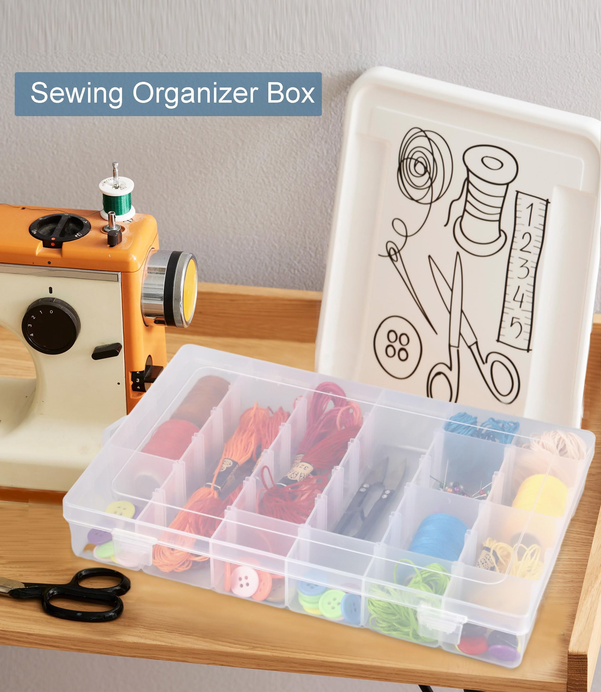 Cqhxvw Bead Organizer Box Tackle Box Organizers and Storage Beads Storage Containers Jewelry Making Organizer Sewing Box Plastic Compartment Organizer Box with Dividers 36 Grid Box